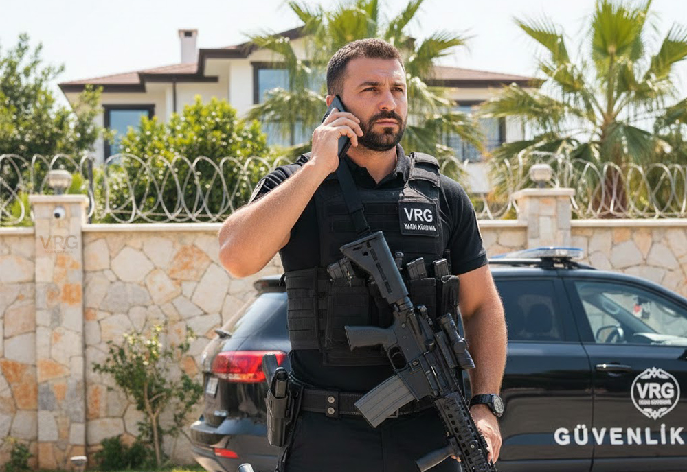 VRG Yakın Koruma Silahlı Özel Güvenlik personeli, özel mülkler ve rezidanslar için tam teçhizatlı konut koruma hizmeti sunuyor.